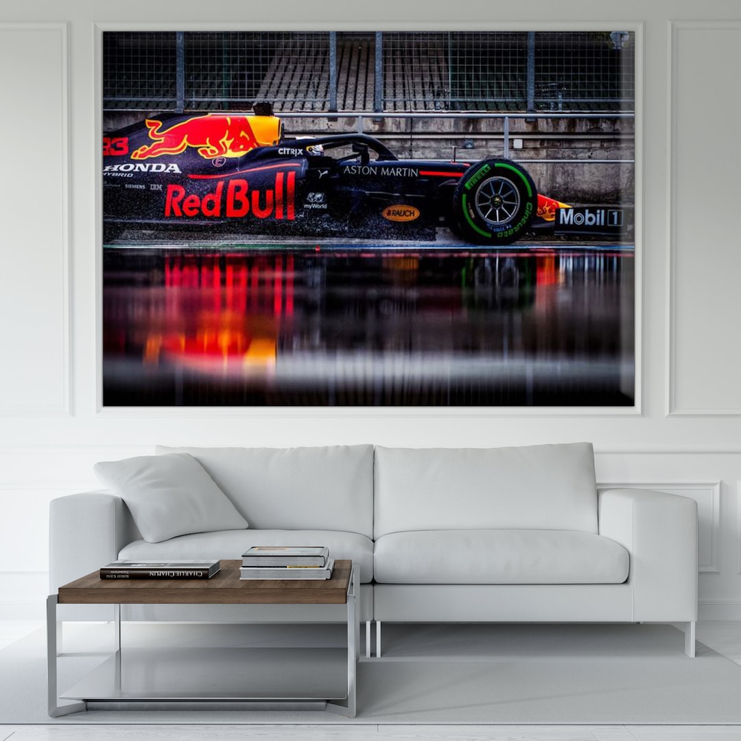 F1 Redbull Racing Car Wall Art, Formula One Canvas Print, Max
