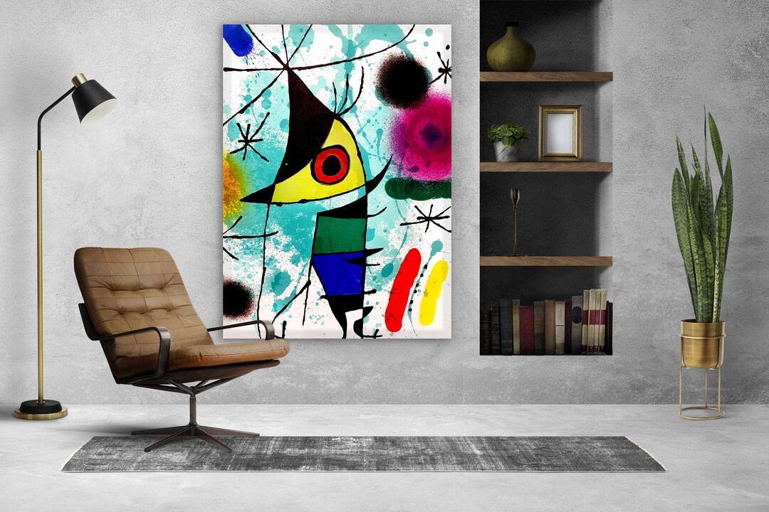 thumbnail image 2 of Joan Miró 'Singing Fish' Art Poster – 24x36 Gallery Reproduction, Modern Wall Decor 2 of 4