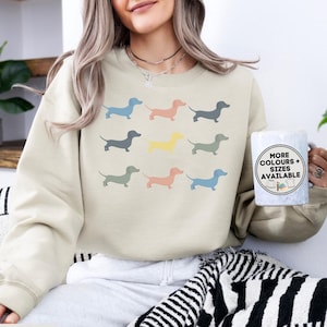 Dachshund Crewneck, Sausage Dog Sweater, Doglover Gift, Dachshund Clothes, Puppy Jumper, Dachshund Winter, y2k Dog, Wiener Dog Lover