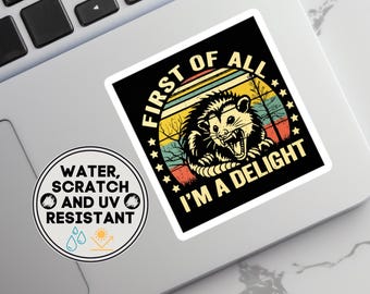 Funny Possum Meme Sticker, Water Bottle, Laptop Decal