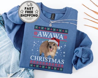 Funny Hyrax Ugly Christmas Sweater, Trendy Meme Sweatshirt Gift