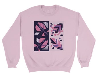 Pink leaves Crewneck Sweatshirt