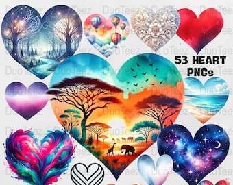Herz Clipart, transparentes Herz PNG-Bundle, Herzform PNG, Herz PNG-Bilder, Liebe Herz Clipart, niedliches Herz Clip Art, Valentinstag Herzen