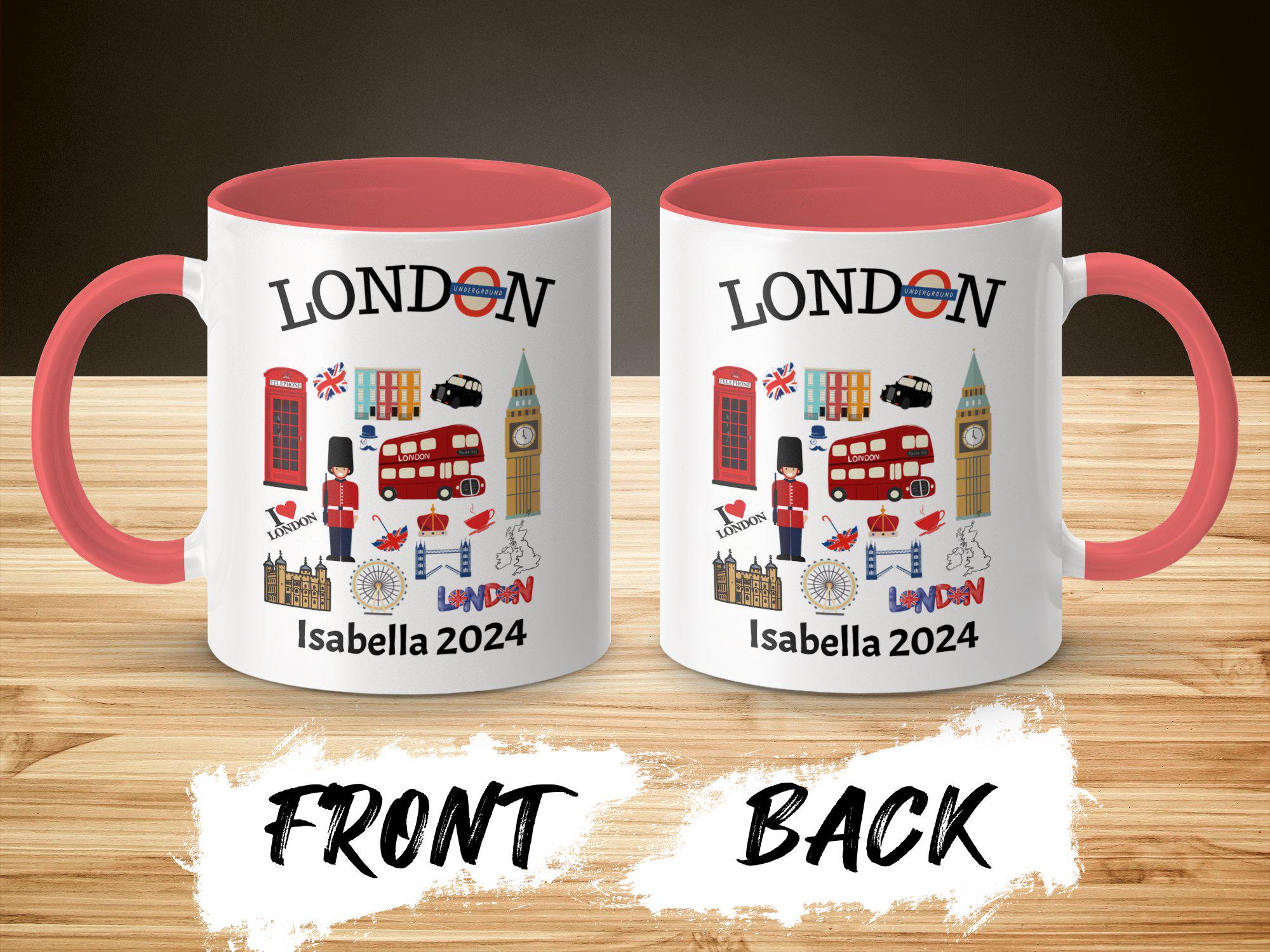Unigift Tazza Personalizzata London Bus – Qualsiasi Nome E Messaggio – Ceramica Blu, 330ml, Lavabile In Lavastoviglie