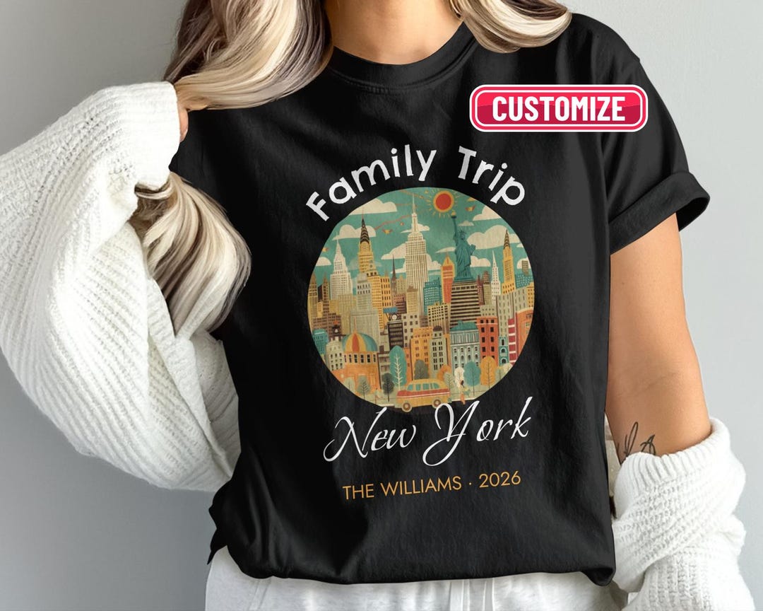 Custom New York Family Trip T-shirt, Family Name Year Hoodie