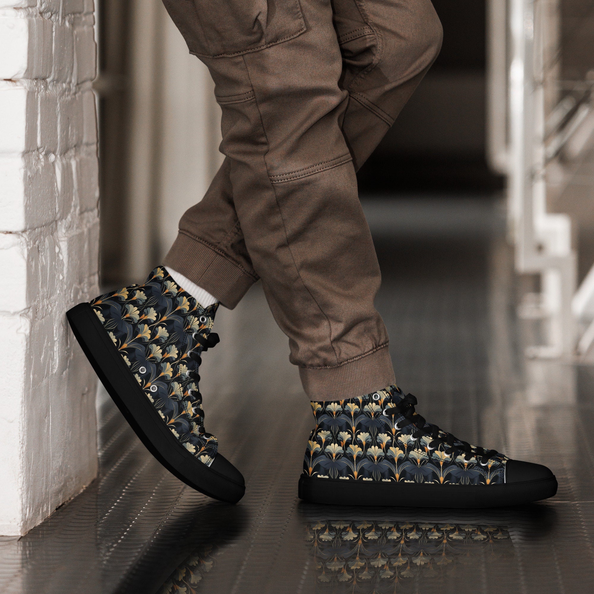 Floral Men Sneakers Etsy