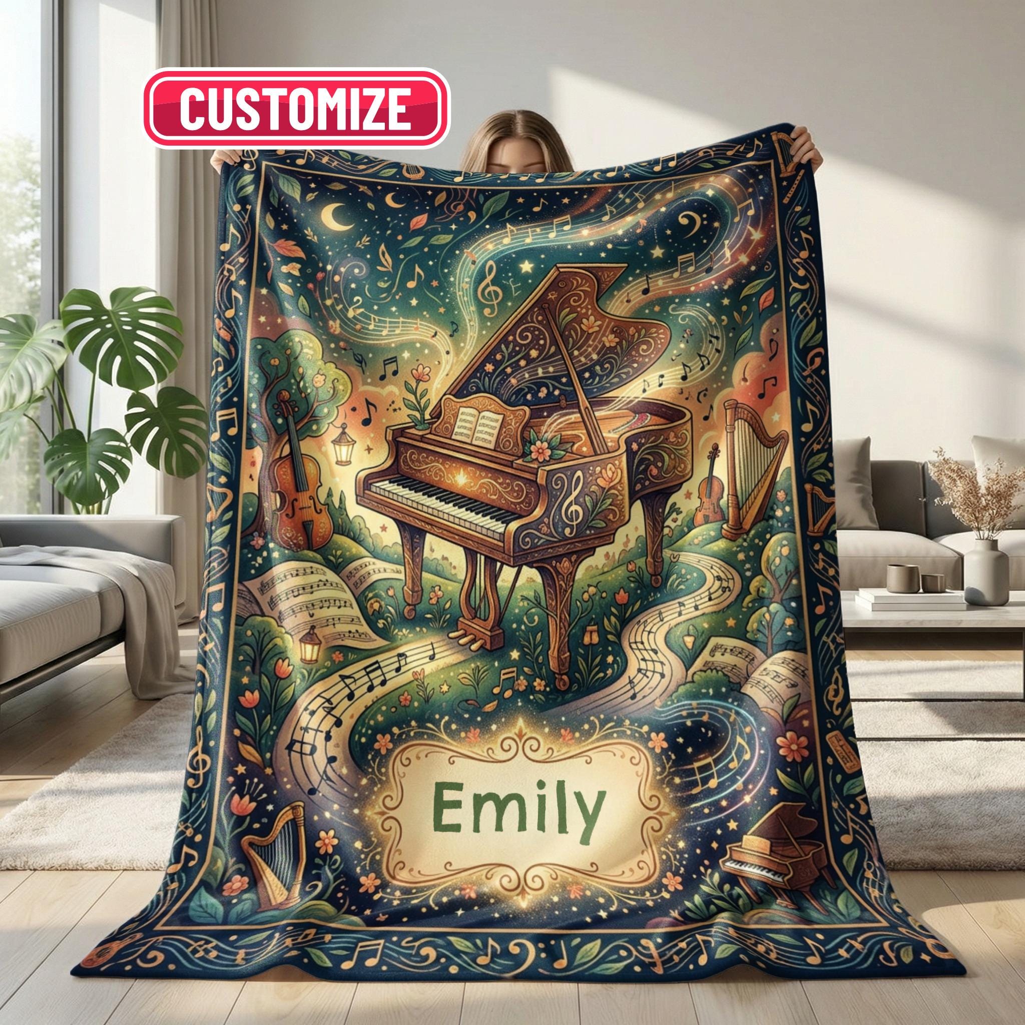 Grand Piano Throw Blanket - Etsy