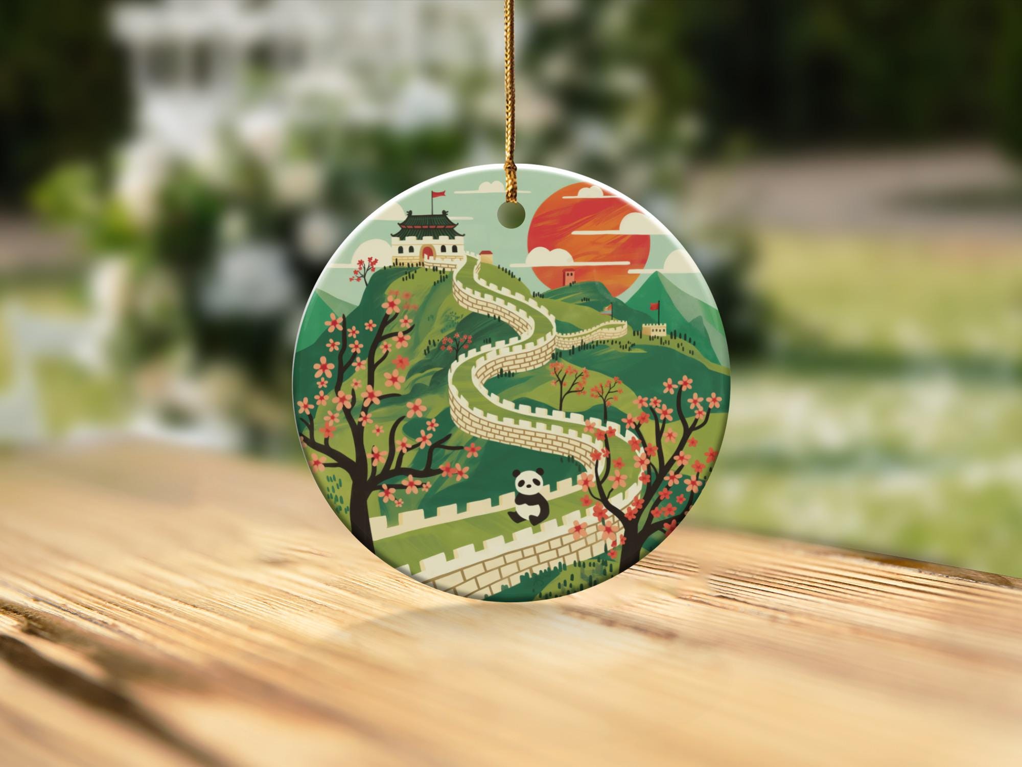 万里の長城飾り、パンダ飾り、中国飾り、旅行ギフト、お土産飾り
