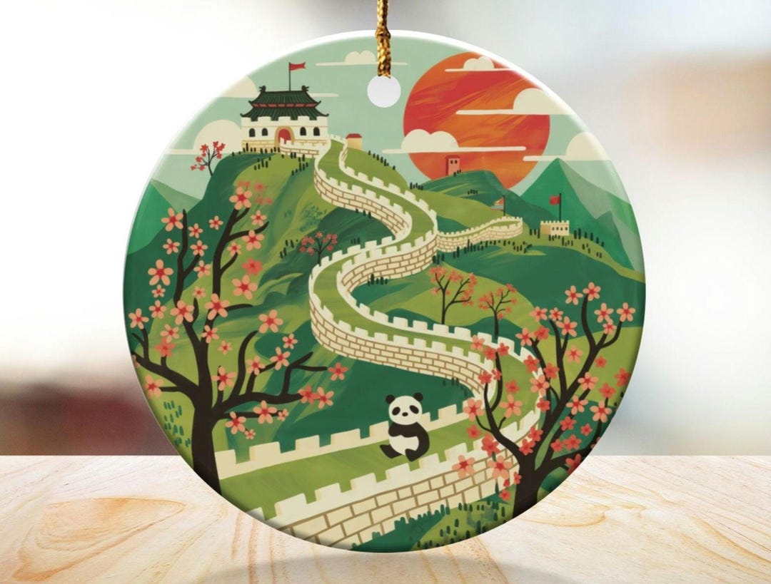 中国アクセサリー　パンダ　万里の長城 万里の長城飾り、パンダ飾り、中国飾り、旅行ギフト、お土産飾り
