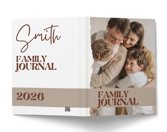 Custom Family Gift for Mom Photo Family Journal Custom Notebook Personalized Family Name Diary Custom Christmas Journal Photo Album Keepsake