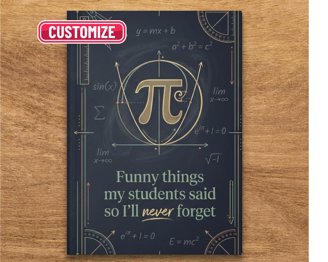 Journal Notebook For Math Custom Math Teacher Appreciation Journal Notebook, Math Formulas ...