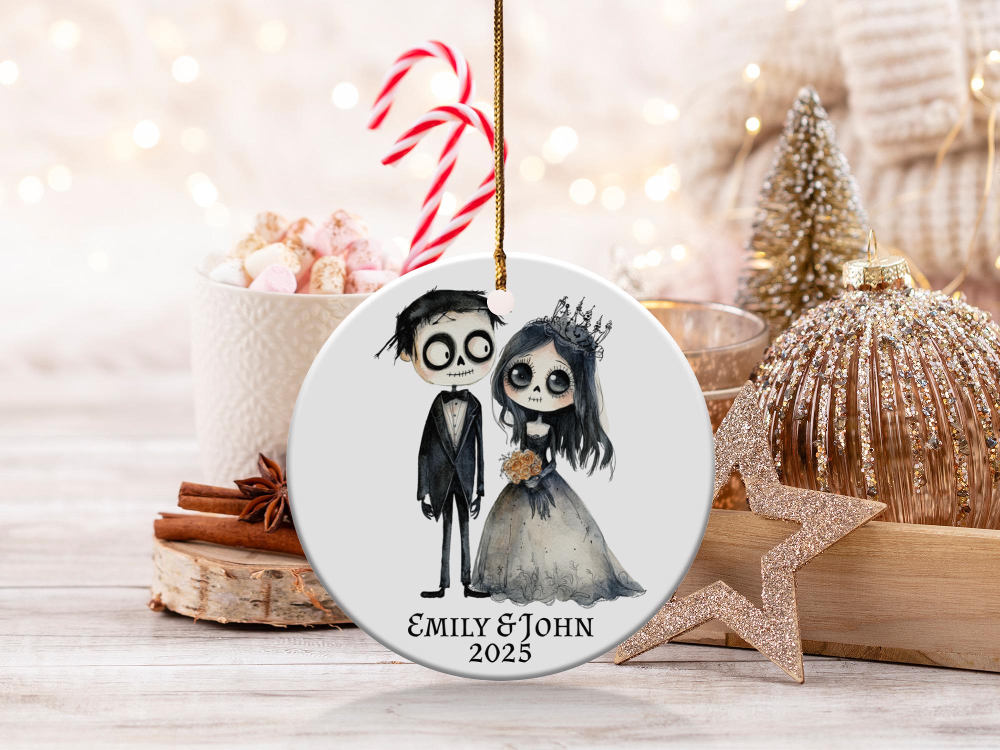 Custom Corpse Bride Ornament, Personalized Wedding Date Ornament ...