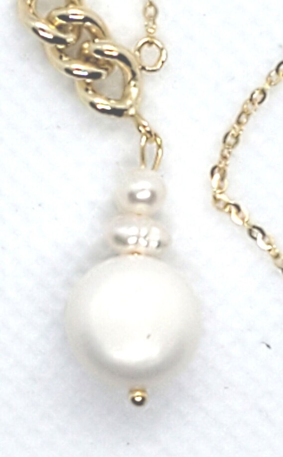 Pearl Pendant 14k Gold Plated Necklace