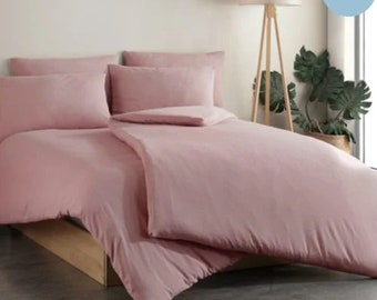 Decoware duvet cover Stone washed - pink - cotton