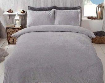 Decoware teddy fleece duvet cover - gray