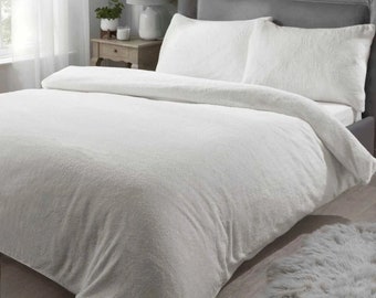 Decoware teddy fleece duvet cover - white