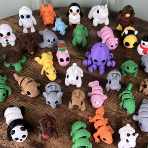 Mini Animals, 3 sizes, 3D printed fidget toy, Sensory Toy, Baby Animals, Pick Your Own, Animal Figurines, Cute Collectible Miniatures