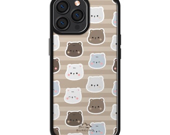 Custodia per telefono a forma di orso, motivo a orso, custodia per telefono carina, custodia per telefono kawaii, custodia per iPhone, custodia per telefono Apple, orso carino, orso kawaii, accessori tecnologici