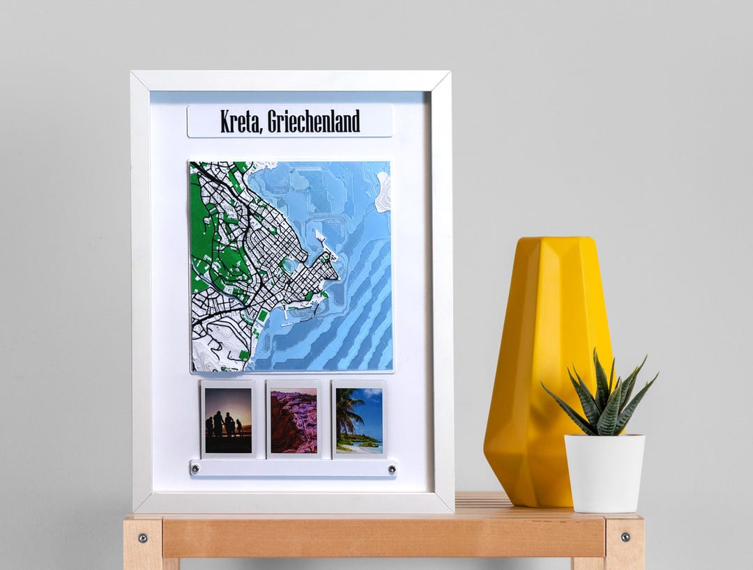 Personalized 3D City Map in a Frame (30×40 Cm) – Your Special Place as ...