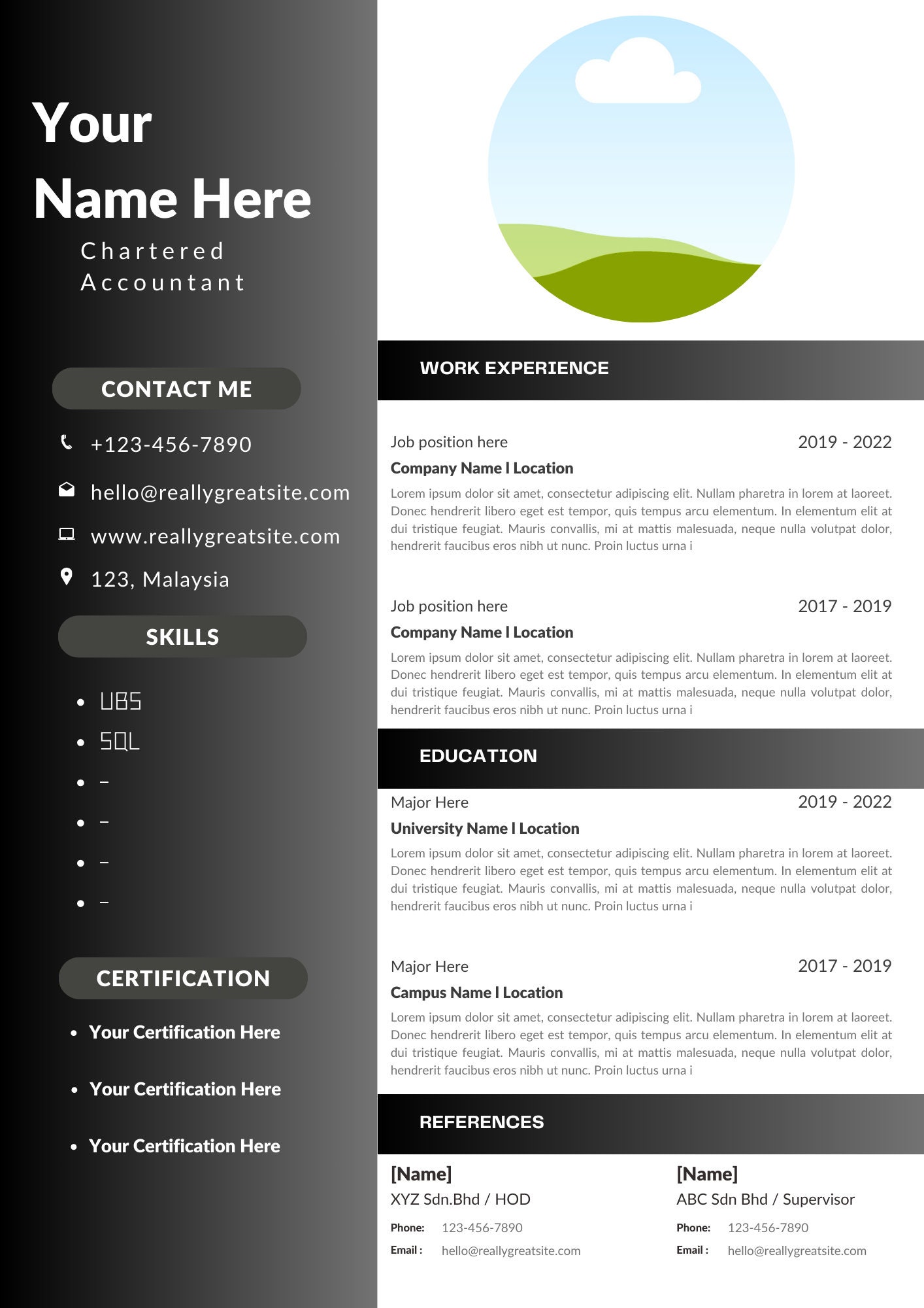 CANVA Resume Template | CV Template | Minimalist Template for Resume/cv