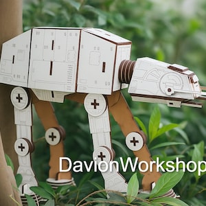 AT-AT | Puzzle 3D | Star Wars MDF | Model Kit | Star Wars fan | cnc Model |  | Laser Cut |Self Assembly | Walker |