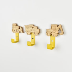 Construction Vehicle Wall Hooks | Kids Bedroom Decor