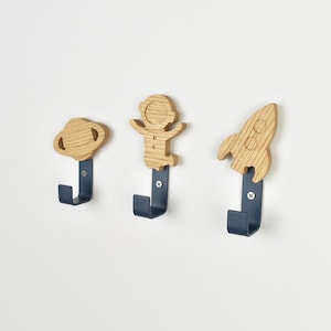 Space Wall Hooks | Kids Bedroom Decor
