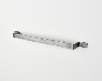 Pewter Towel Rail – Wall Mounted Metal Bathroom & Kitchen Bar – Modern Industrial Towel Holder