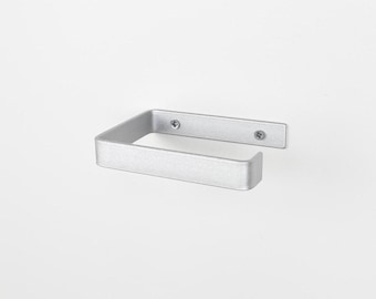 Steel Toilet Roll Holder – Minimalist Industrial Bathroom Hardware, Silver Finish