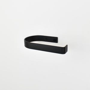 Black steel Toilet Paper / Roll Holder - Industrial Bathroom Hardware