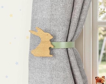 Woodland Animal Curtain Tiebacks for Kids Room – Colourful Nursery Curtain Holdbacks