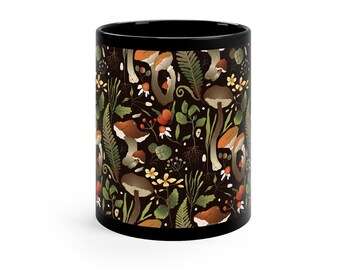 Mushroom mug, Cottagecore mug, magic mushroom, cute mug, Cottagecore gifts, vintage mug, nature lover, nature mug, coffee mug, mushroom gift
