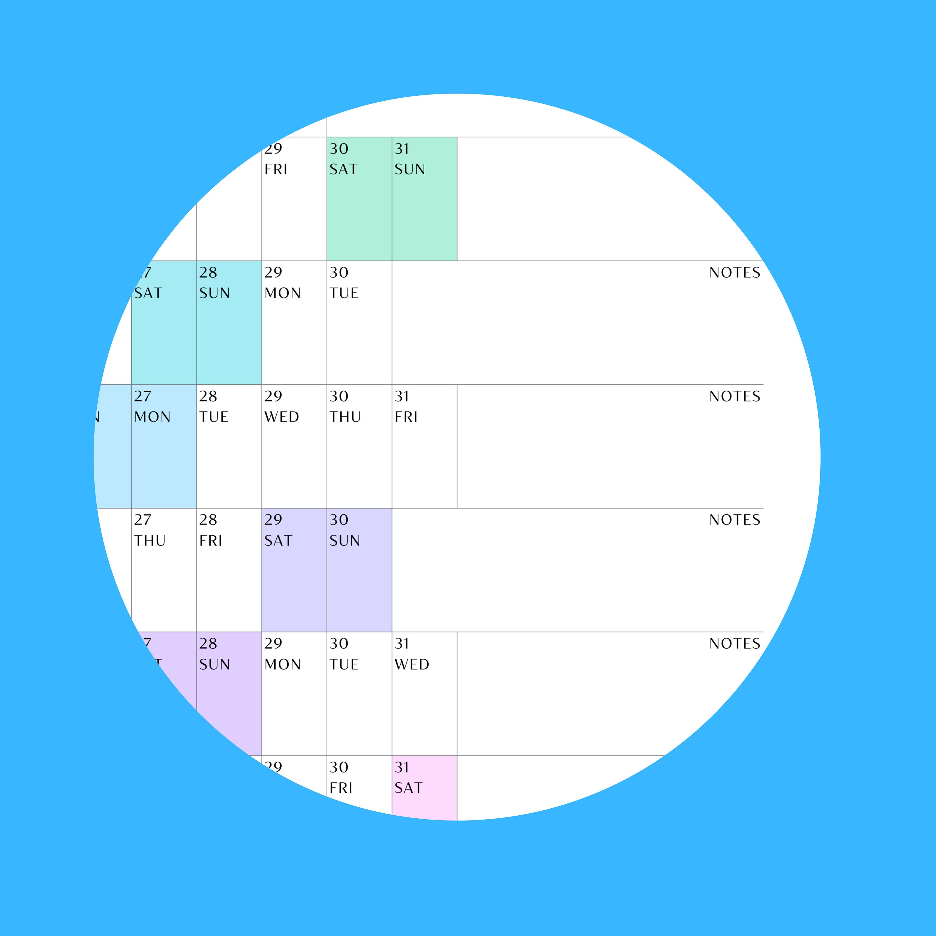 PRINTABLE 2024 Wall Calendar - Instant Digital Download - 2024 Wall ...