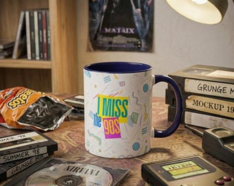90s Retro Mug, Nostalgic Coffee Cup, Vintage Throwback Tea Drinkware, Funny 1990s Birthday Gift, Y2K Aesthetic Ceramic Present for Friends