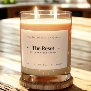 The Reset, Soothing Candle for Relaxation & Aromatherapy, Self-Care Candle, Spa-Inspired Home Decor, Calming Gift for Her, Mindful Moments