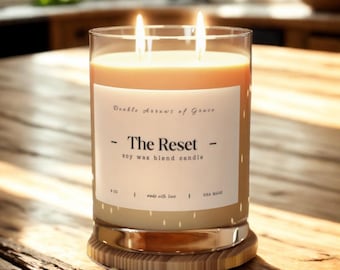 The Reset, Soothing Candle for Relaxation & Aromatherapy, Self-Care Candle, Spa-Inspired Home Decor, Calming Gift for Her, Mindful Moments