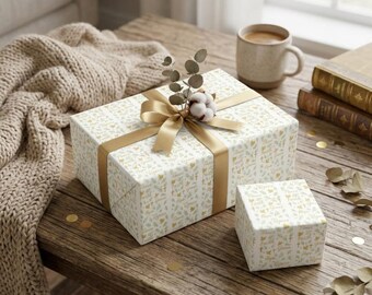 Faith Hope Grace Christian Gift Wrap | Cross and Dove Scripture Wrapping Paper | Religious Birthday, Baptism, & All Occasion Roll
