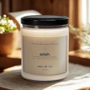 Vela perfumada Selah, regalo cristiano hebreo, cera de soja, decoración espiritual para el hogar, para ella o para él, vela inspirada en las Escrituras.
