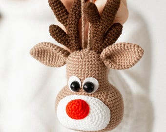 Crochet pattern Tree Toy Rudolph, Christmas crochet patterns