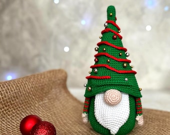 Crochet pattern Christmas Gnome Tree