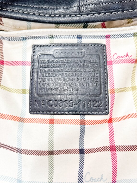 Coach Vintage Bleecker Tattersall 1990’s Bucket B… - image 8