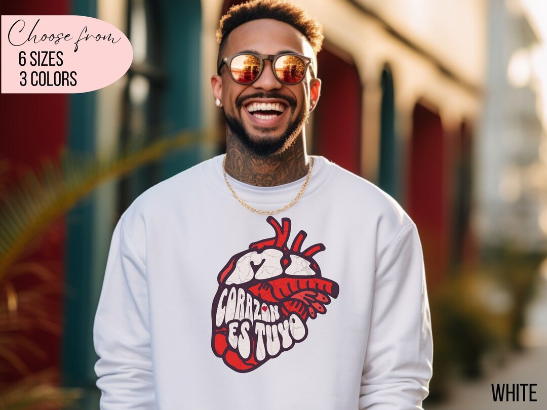 My Heart is Yours Spanish Sweatshirt, Boyfriend Gift, Girlfriend Gift