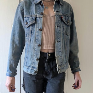 Vintage distressed Levi Strauss jean jacket