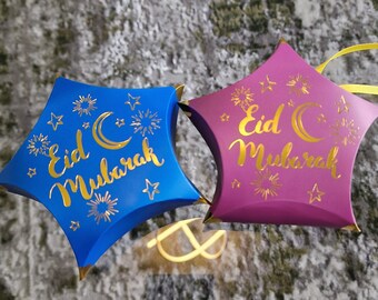 NEW| Star Shaped Eid Gift Box, Eid Gift, Eid Favour, Eid Party Bag, Eid Gift Box, Eid Gift, Eid Gift Boxes, Eid Box, Kids Eid Gift