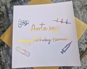 Funny Doctor Birthday Card, Doctor Birthday Card, Funny Card for Doctor, Funny Medic Birthday Card, Personalised Doctor Card, Doctor Card
