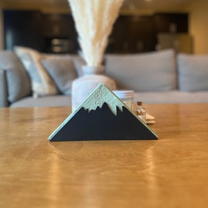 Serviettenhalter in den Bergen, 3d gedruckter Serviettenhalter, schneebedeckter Berg Tischhalter für 13 "x 13" Servietten