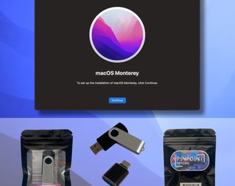 MacOS 12 Monterey 17.7.31 Bootable USB Drive, Install Restore Recovery MacOS X, MacBook Air, MacBook Pro, Mac Mini, iMac - 2015 and Newer