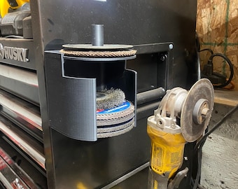 Angle Grinder Disc Holder - Disk Organizer (4.5" Disks), Grinder Disk Storage