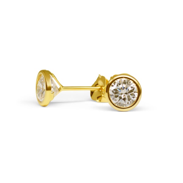 Boucles d’oreilles Gold Stud - Boucles d’oreilles en or véritable pour femmes 14K , Cadeau pour ses cadeaux Femmes Cadeau Fille Cadeau pour elle , Nickel Free 14 Carat