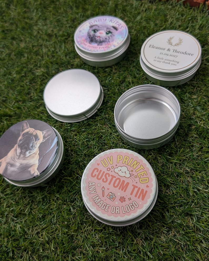 Personalized Aluminum Tins With Screw Lid | Custom UV Printed Metal ...